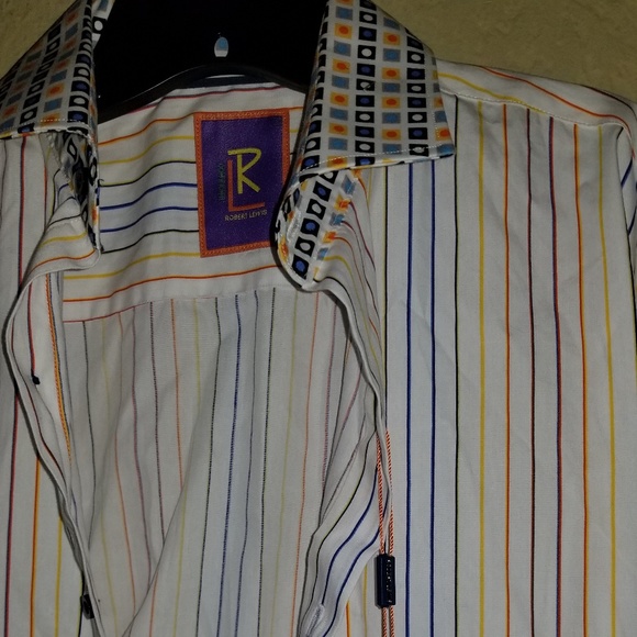 Robert Lewis colorful shirt size M nwt - Picture 2 of 5
